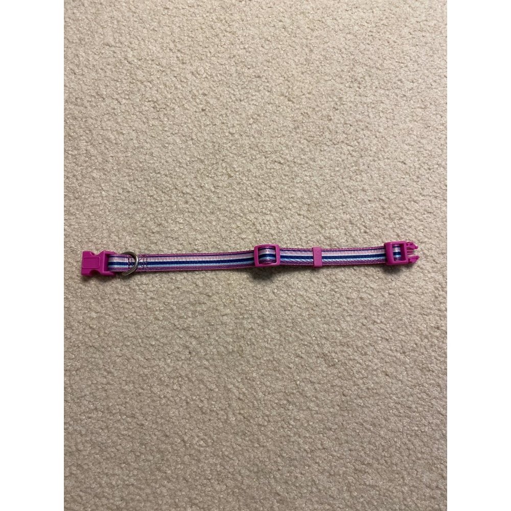Pastel Stripe Adjustable Dog Collar